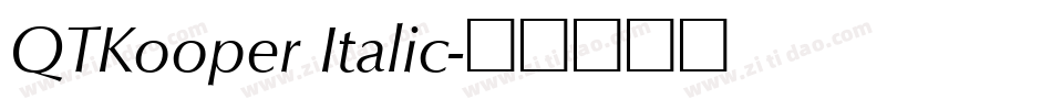 QTKooper Italic字体转换